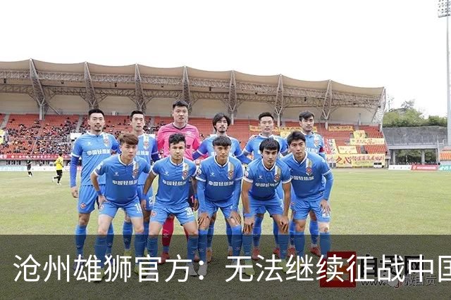 沧州雄狮官方：无法继续征战中国足球职业联赛
